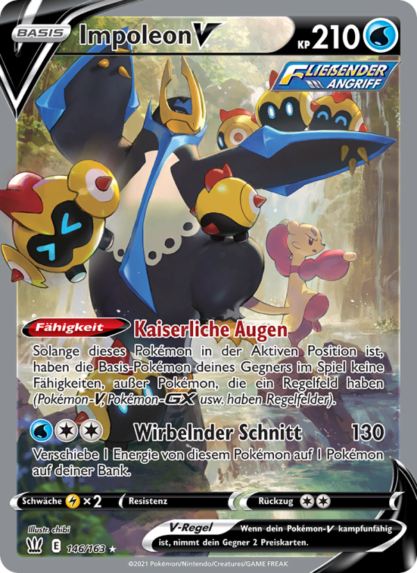 Impoleon V 146 — Kampfstile (German Pokémon TCG card)