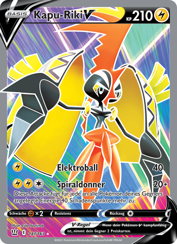 Kapu-Riki V 147 — Kampfstile (German Pokémon TCG card)