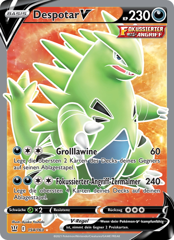 Despotar V 154 — Kampfstile (German Pokémon TCG card)