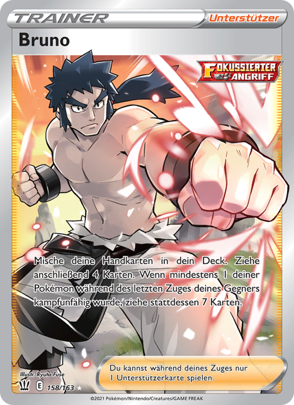 Bruno 158 — Kampfstile (German Pokémon TCG card)