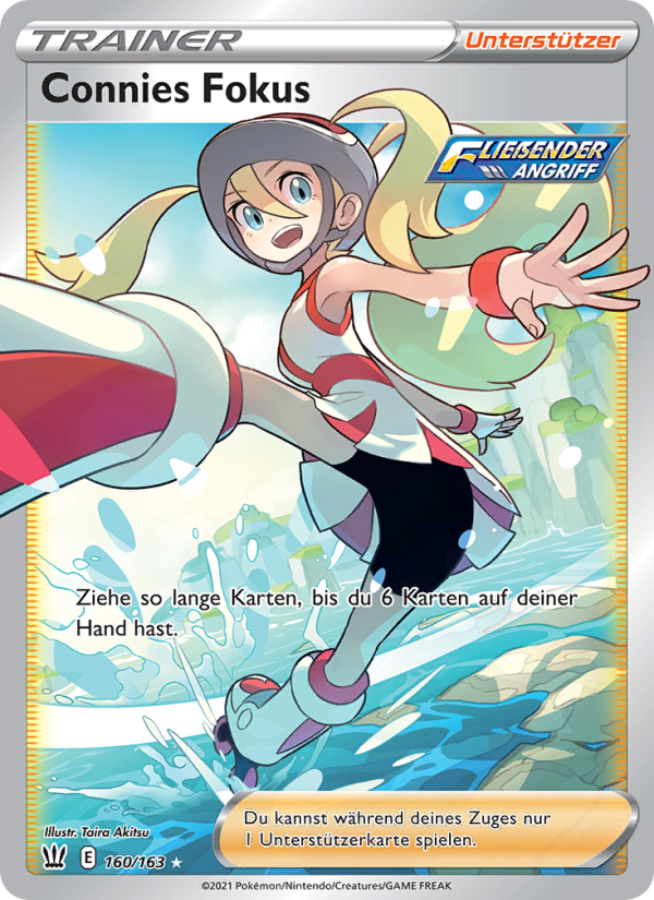 Connies Fokus 160 — Kampfstile (German Pokémon TCG card)