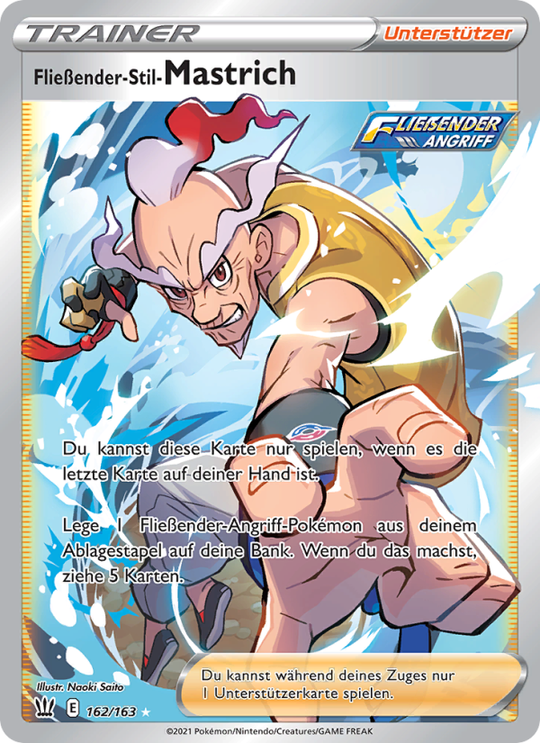 Fließender-Stil-Mastrich 162 — Kampfstile (German Pokémon TCG card)
