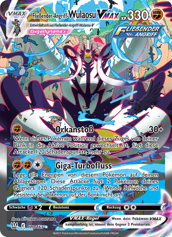 Fließender-Angriff-Wulaosu VMAX 170 — Kampfstile (German Pokémon TCG card)