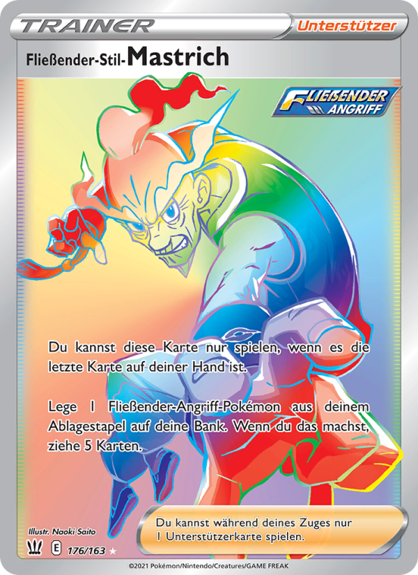 Fließender-Stil-Mastrich 176 — Kampfstile (German Pokémon TCG card)
