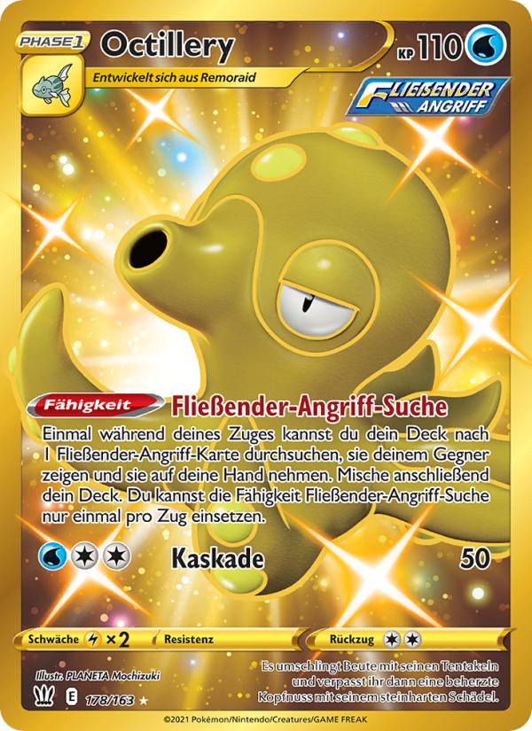 Octillery 178 — Kampfstile (German Pokémon TCG card)