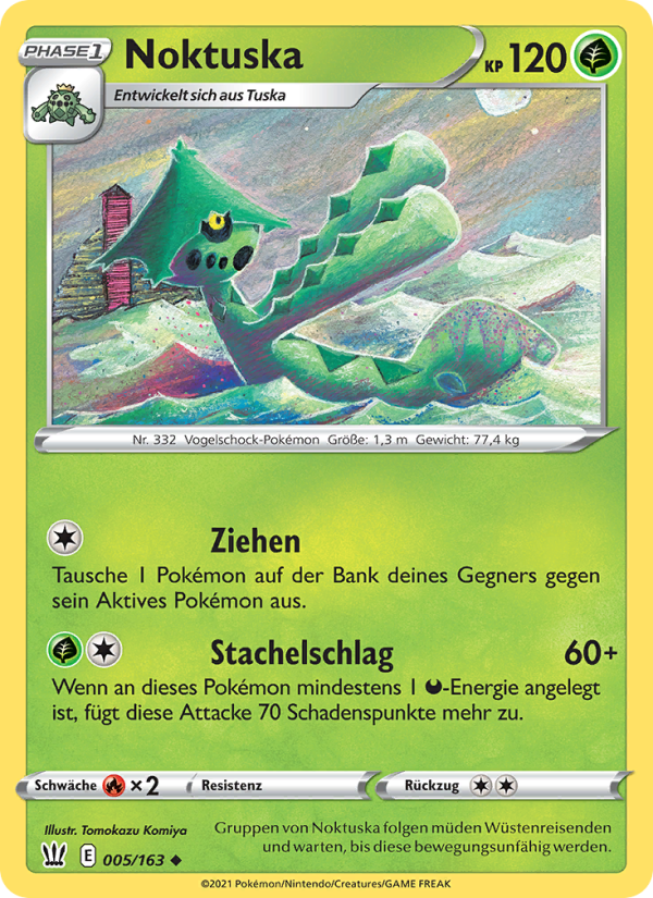 Noktuska 5 — Battle Styles (German Pokémon TCG card)