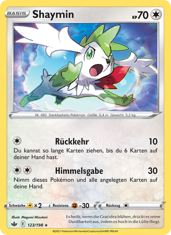 Shaymin 123 — Chilling Reign (German Pokémon TCG card)