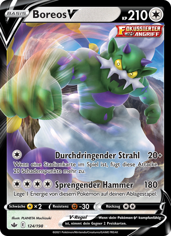 Boreos V 124 — Chilling Reign (German Pokémon TCG card)