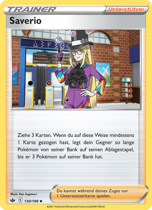 Saverio 130 — Schaurige Herrschaft (German Pokémon TCG card)