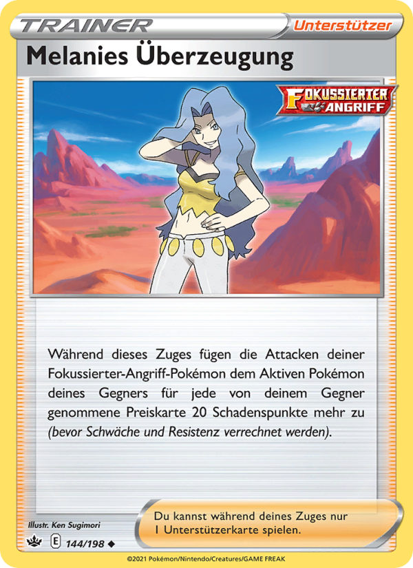 Melanies Überzeugung 144 — Schaurige Herrschaft (German Pokémon TCG card)