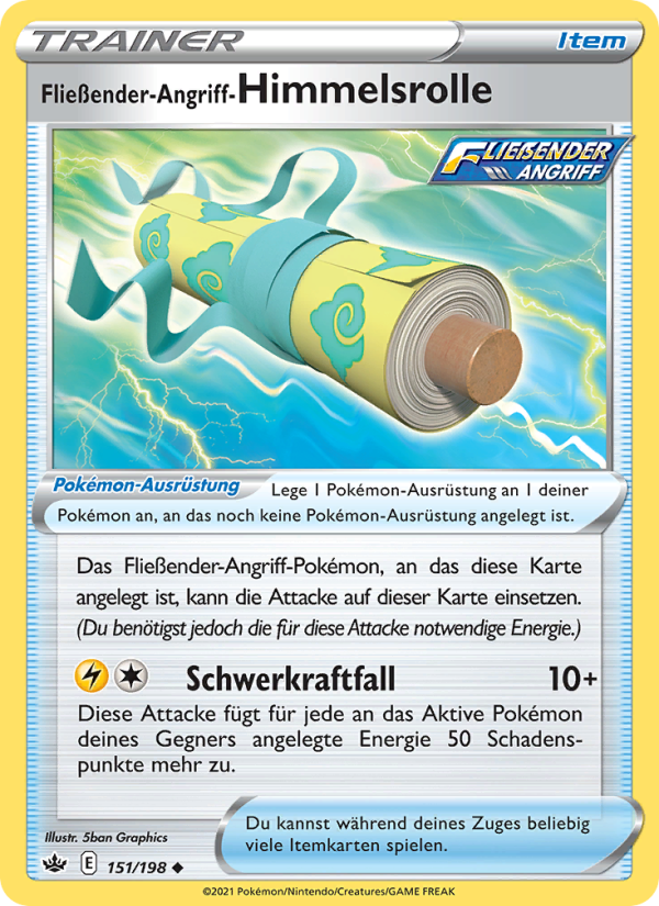 Fließender-Angriff-Himmelsrolle 151 — Schaurige Herrschaft (German Pokémon TCG card)