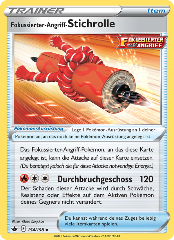 Fokussierter-Angriff-Stichrolle 154 — Schaurige Herrschaft (German Pokémon TCG card)
