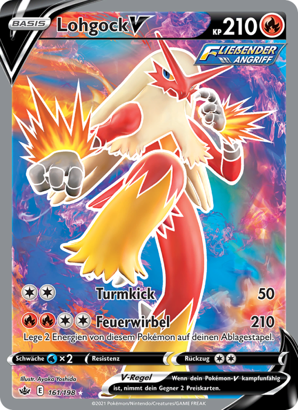 Lohgock V 161 — Schaurige Herrschaft (German Pokémon TCG card)