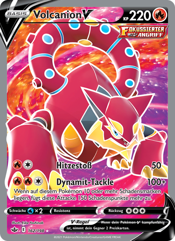 Volcanion V 162 — Schaurige Herrschaft (German Pokémon TCG card)