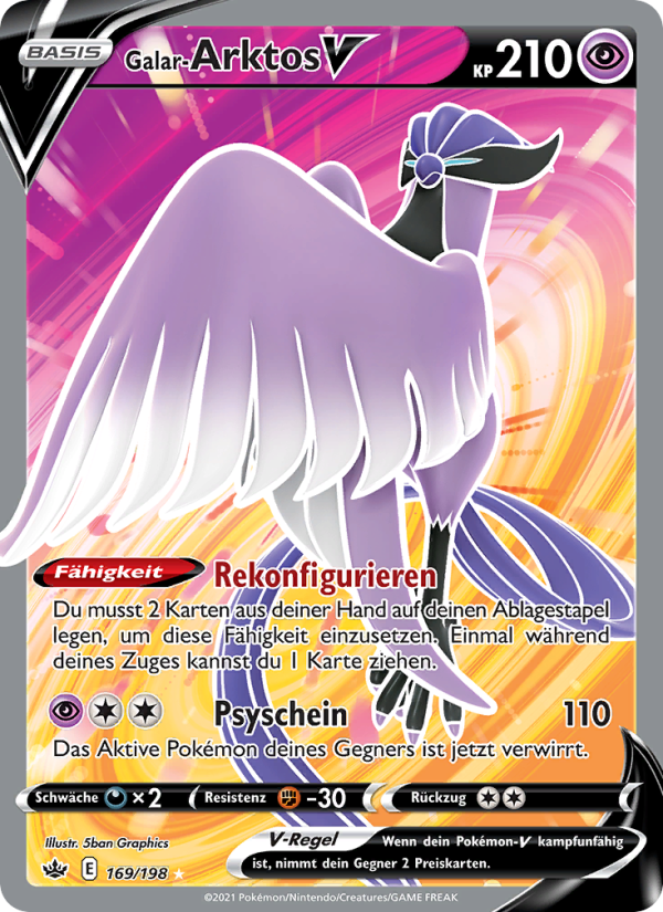 Galar-Arktos V 169 — Chilling Reign (German Pokémon TCG card)