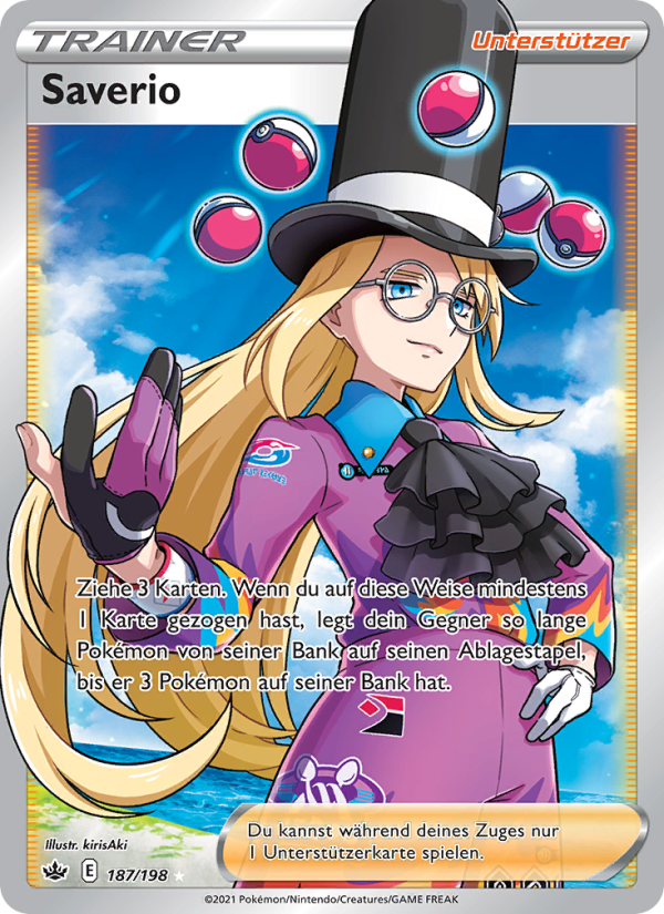 Saverio 187 — Schaurige Herrschaft (German Pokémon TCG card)