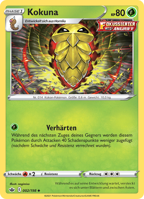 Kokuna 2 — Chilling Reign (German Pokémon TCG card)