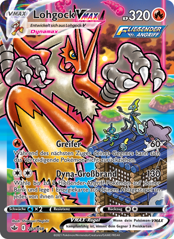 Lohgock VMAX 201 — Schaurige Herrschaft (German Pokémon TCG card)