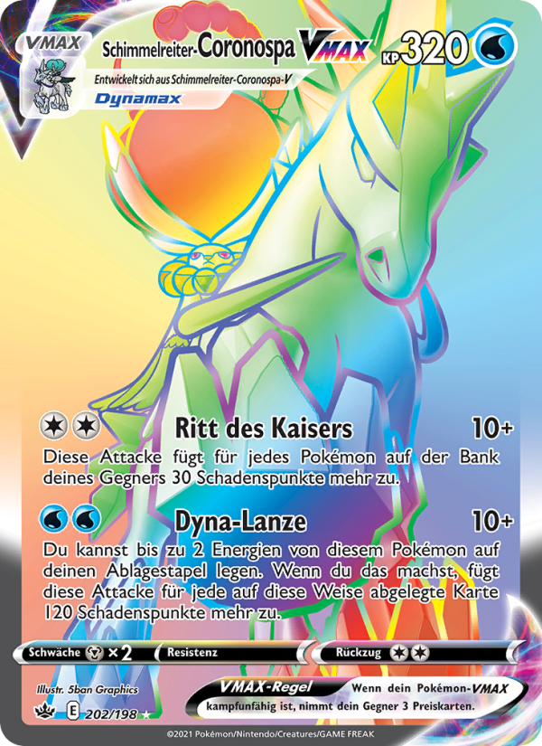 Schimmelreiter-Coronospa VMAX 202 — Schaurige Herrschaft (German Pokémon TCG card)