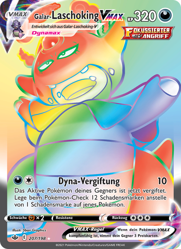 Galar-Laschoking VMAX 207 — Schaurige Herrschaft (German Pokémon TCG card)