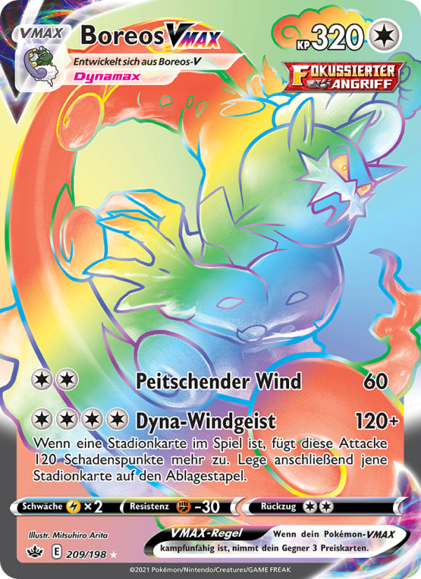Boreos VMAX 209 — Schaurige Herrschaft (German Pokémon TCG card)