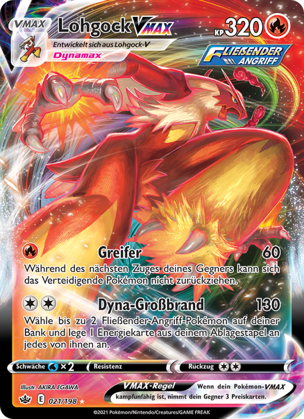 Lohgock VMAX 21 — Chilling Reign (German Pokémon TCG card)