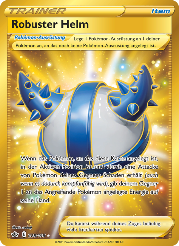 Robuster Helm 228 — Schaurige Herrschaft (German Pokémon TCG card)