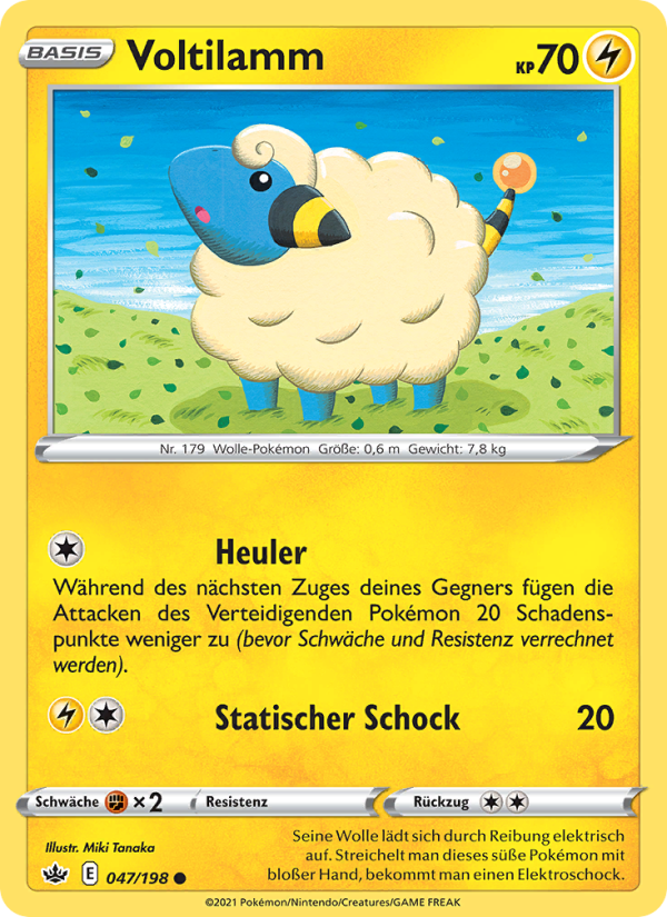 Voltilamm 47 — Chilling Reign (German Pokémon TCG card)