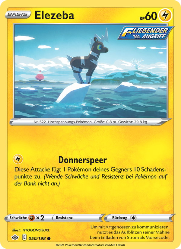 Elezeba 50 — Chilling Reign (German Pokémon TCG card)