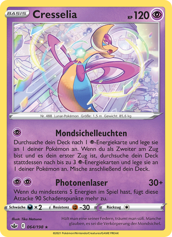 Cresselia 64 — Chilling Reign (German Pokémon TCG card)