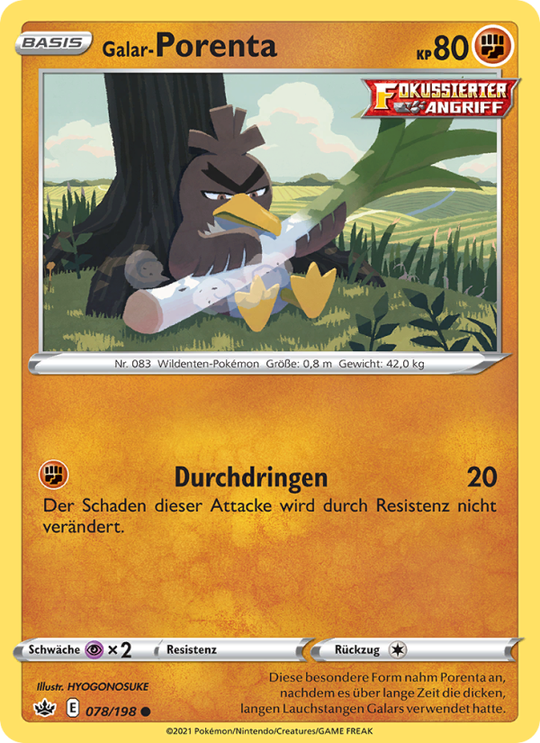 Galar-Porenta 78 — Chilling Reign (German Pokémon TCG card)