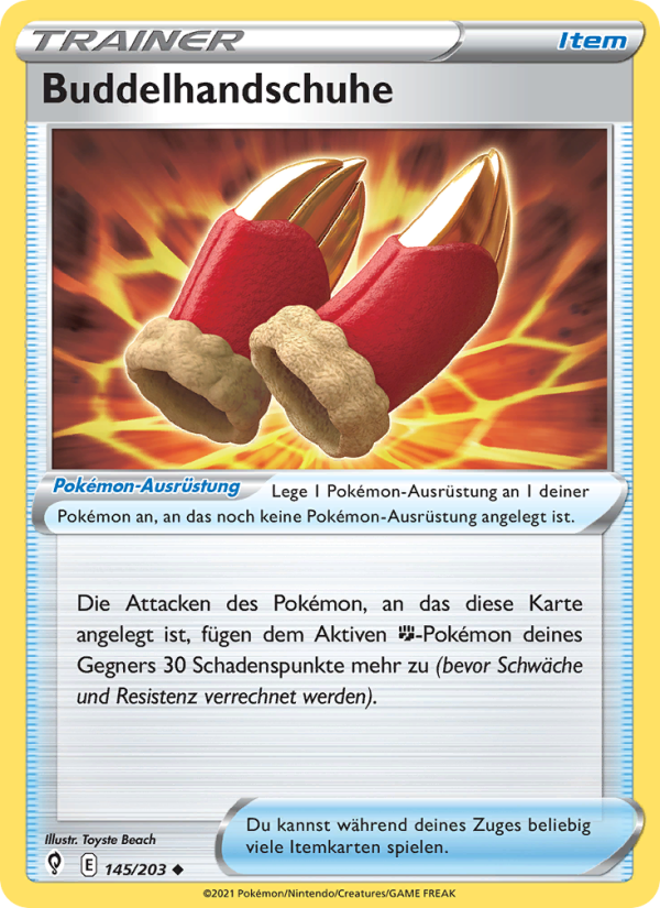 Buddelhandschuhe 145 — Drachenwandel (German Pokémon TCG card)