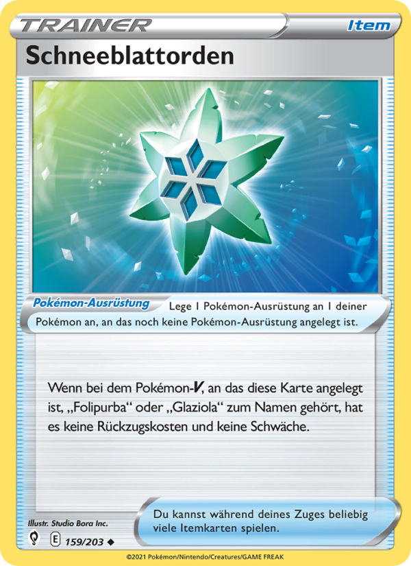 Schneeblattorden 159 — Drachenwandel (German Pokémon TCG card)