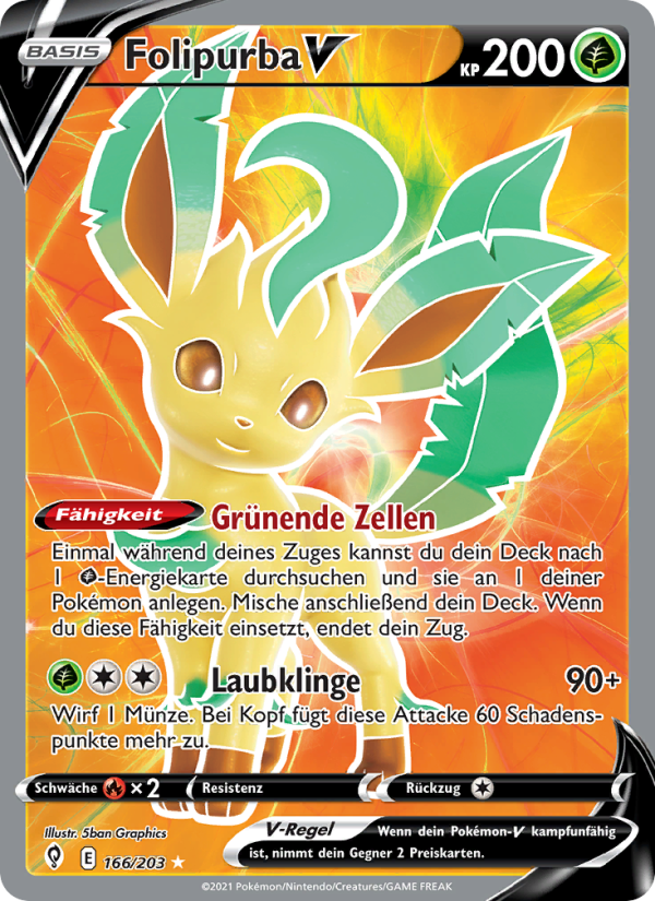 Folipurba V 166 — Drachenwandel (German Pokémon TCG card)