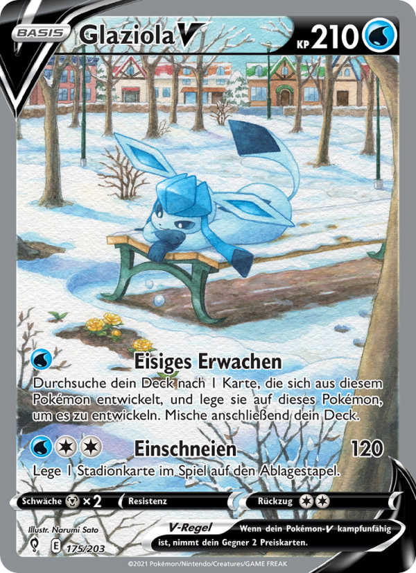 Glaziola V 175 — Drachenwandel (German Pokémon TCG card)