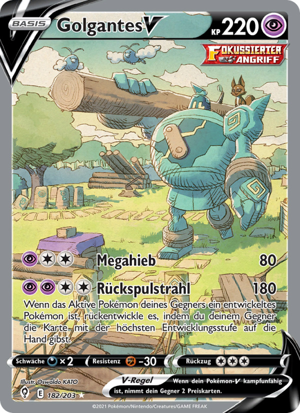 Golgantes V 182 — Drachenwandel (German Pokémon TCG card)