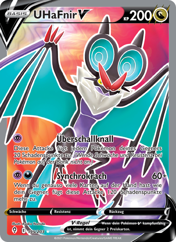 UHaFnir V 195 — Drachenwandel (German Pokémon TCG card)