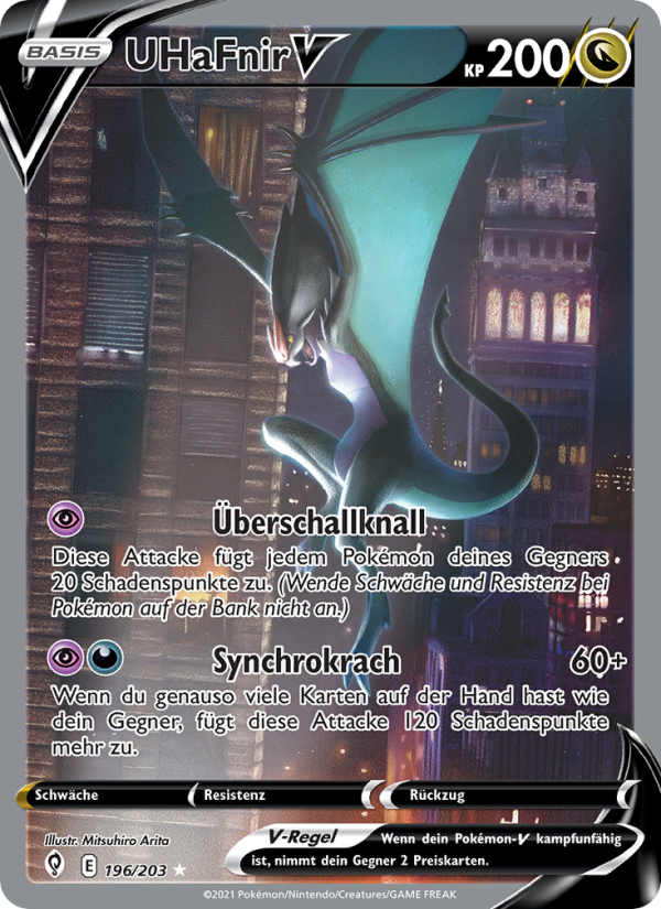 UHaFnir V 196 — Drachenwandel (German Pokémon TCG card)