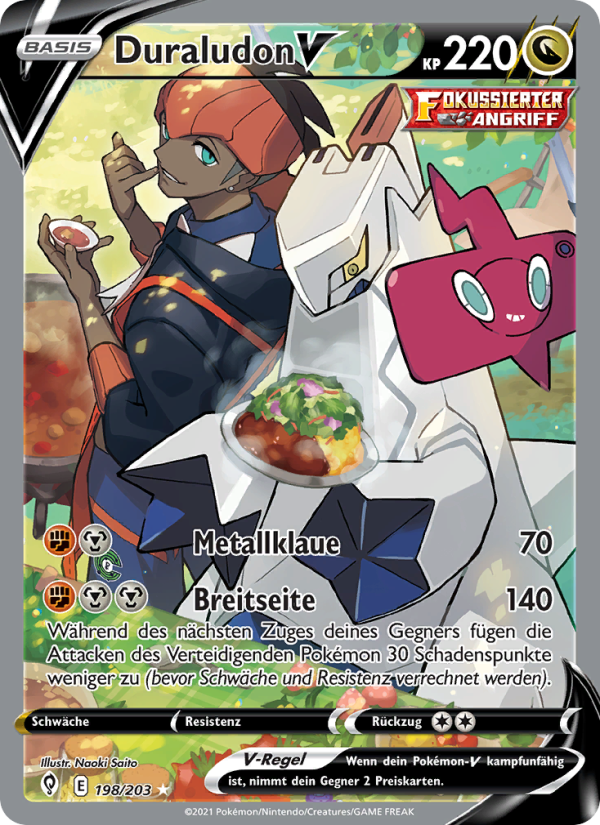 Duraludon V 198 — Drachenwandel (German Pokémon TCG card)