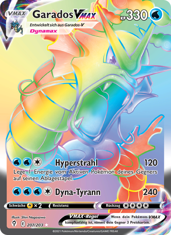 Garados VMAX 207 — Drachenwandel (German Pokémon TCG card)