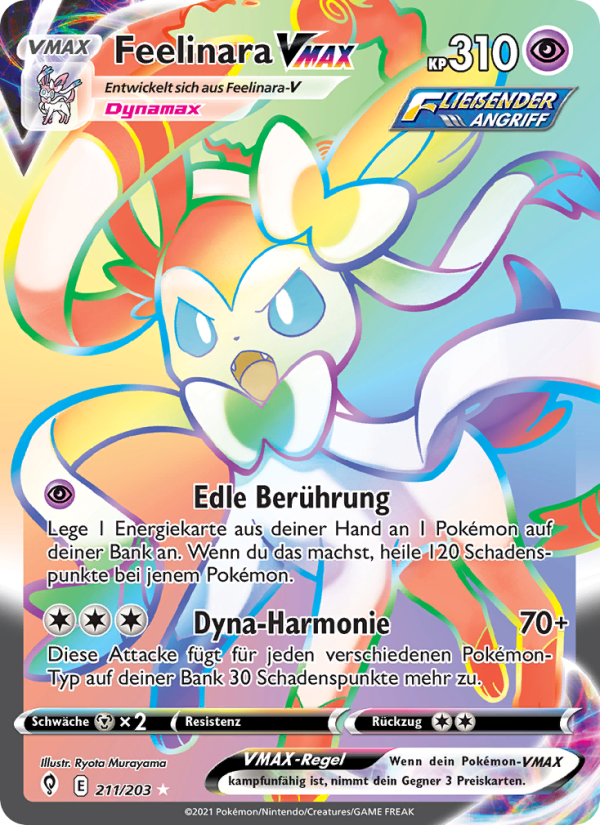 Feelinara VMAX 211 — Drachenwandel (German Pokémon TCG card)