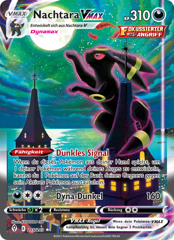 Nachtara VMAX 215 — Drachenwandel (German Pokémon TCG card)
