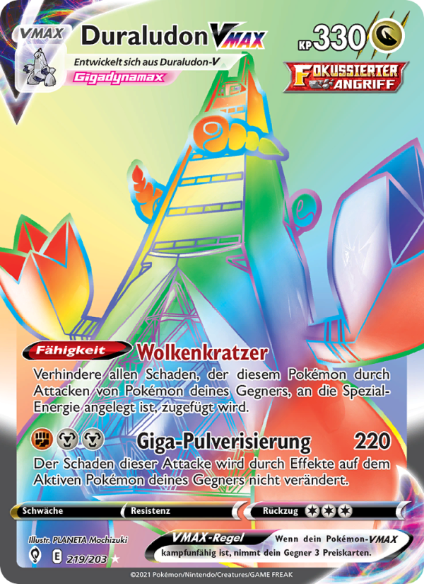 Duraludon VMAX 219 — Drachenwandel (German Pokémon TCG card)