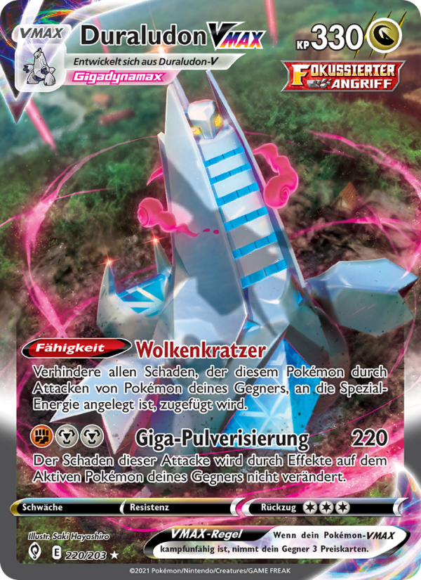 Duraludon VMAX 220 — Drachenwandel (German Pokémon TCG card)