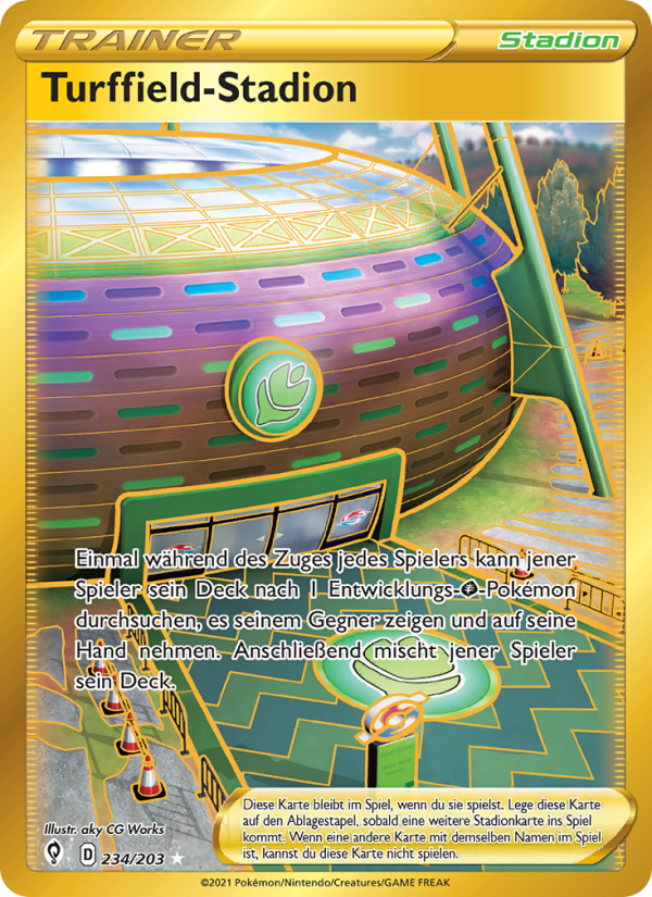 Turffield-Stadion 234 — Drachenwandel (German Pokémon TCG card)