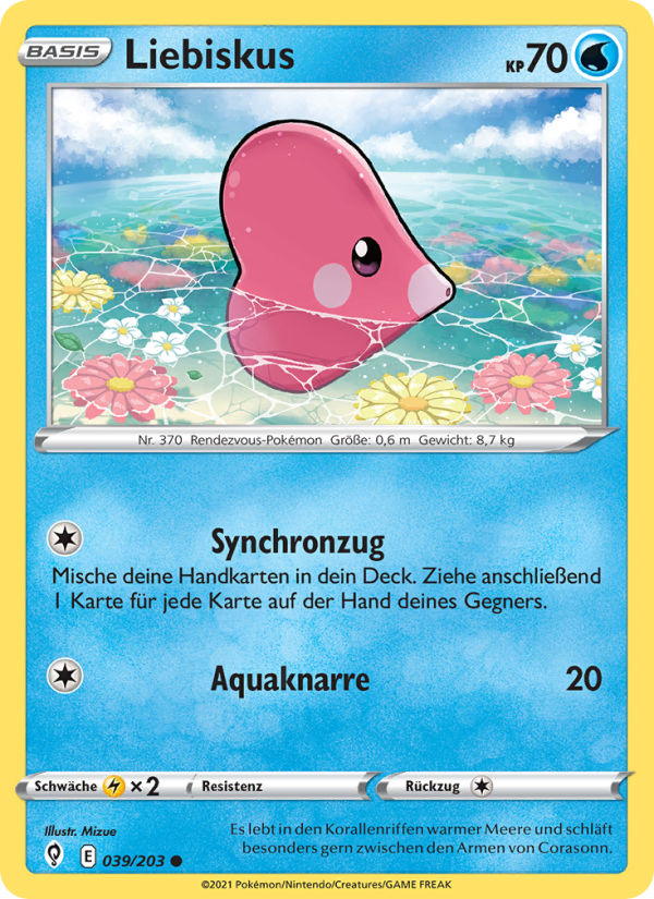 Liebiskus 39 — Evolving Skies (German Pokémon TCG card)