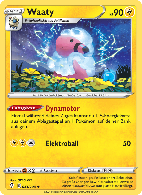 Waaty 55 — Evolving Skies (German Pokémon TCG card)