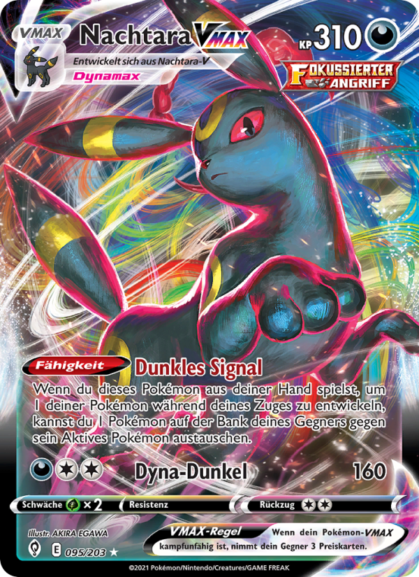Nachtara VMAX 95 — Evolving Skies (German Pokémon TCG card)