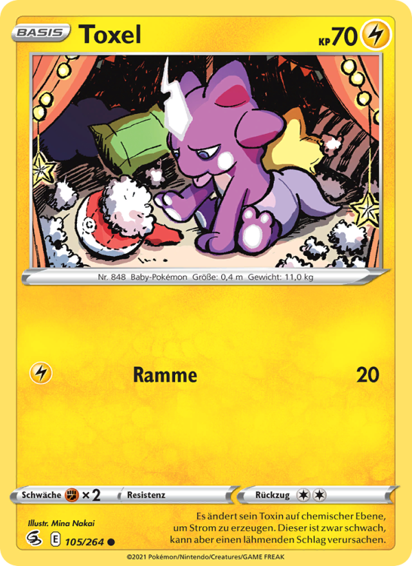 Toxel 105 — Fusion Strike (German Pokémon TCG card)