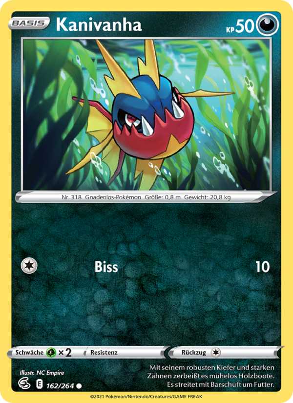 Kanivanha 162 — Fusions Angriff (German Pokémon TCG card)